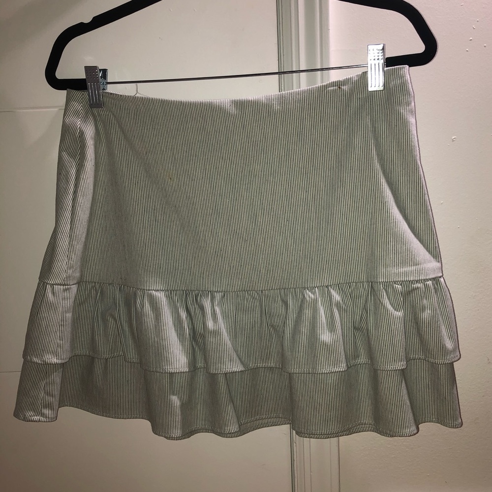 Aqua stripped skirt